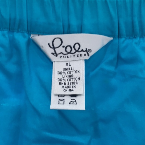 LILLY PULITZER TURQUOISE COTTON MAXI LINED SKIRT - Picture 2 of 5